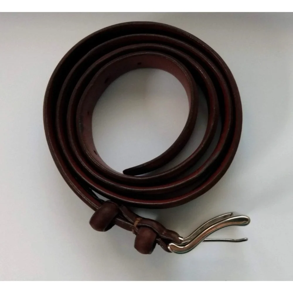 USA Leather CROOKHORN Brown Suede Belt 40 31105 Dress Buck Quiet Luxury Academia